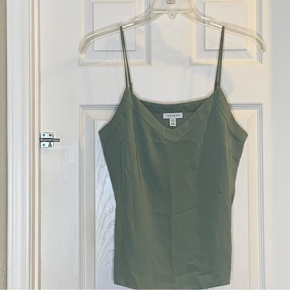 Topshop Camisole Sage Green Color Size 12